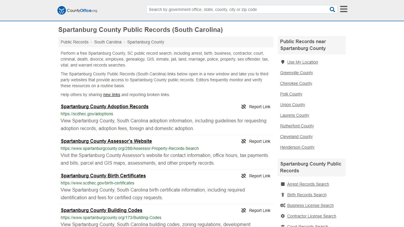 Public Records - Spartanburg County, SC (Business ...